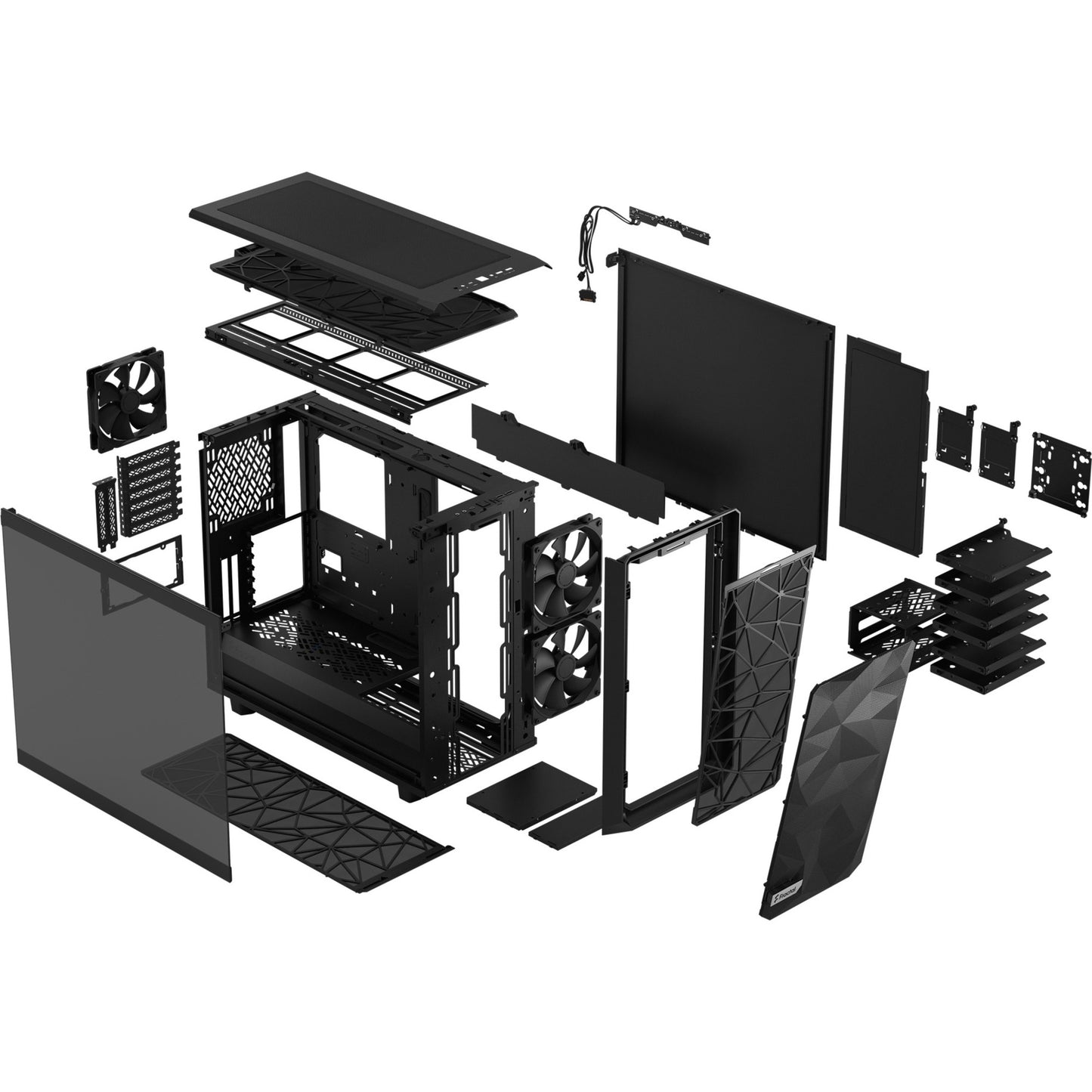 Diseño fractal Meshify 2 vidrio templado ligero