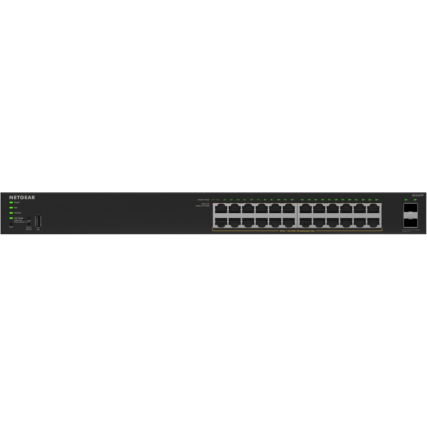 Switch Netgear gs324tpv2 (nero, budget poe 190w)