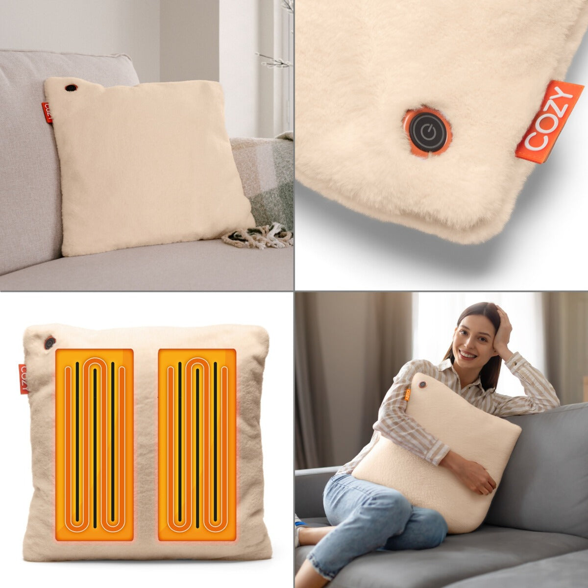Accogliente un cuscino di calore wireless 45 x 45 cm