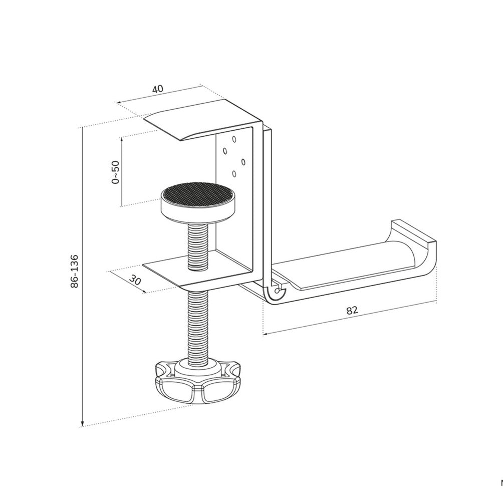 Neomounts ads11-171sl headset houder (zilver)