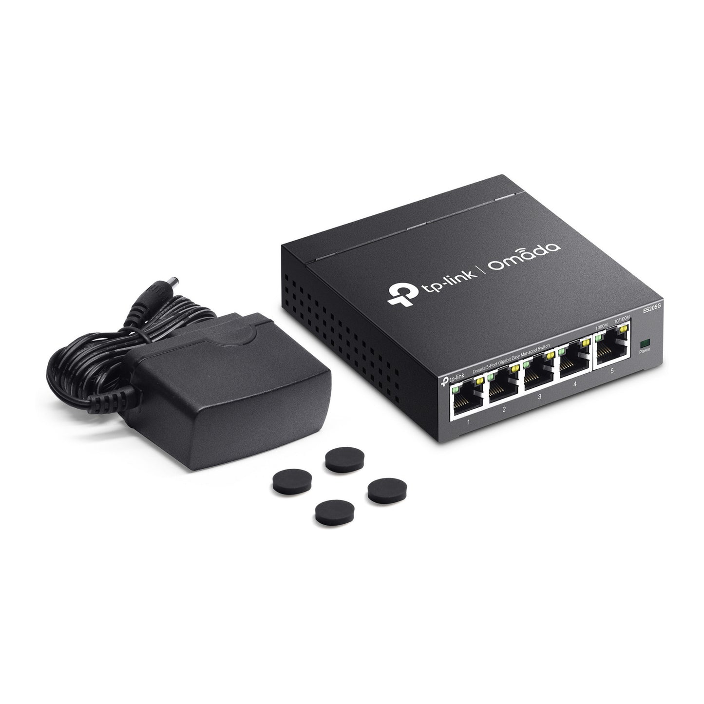 Tp-Link Omada ES205G Conmutador Gigabit de 5 puertos de fácil administración (negro)