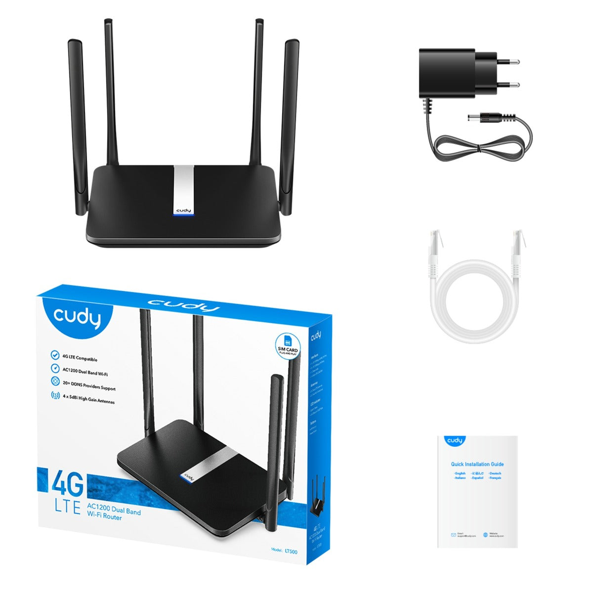 CUDY AC1200 Wi-Fi Mesh 4G LTE Cat4 router