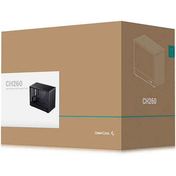 Carcasa mini torre Deepcool ch260 (negra | 2x USB-A | 1x USB-C | vidrio templado)
