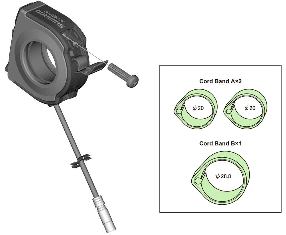 Shimano sw-e6000 pasos di2 cable unidad de neumático conjunto