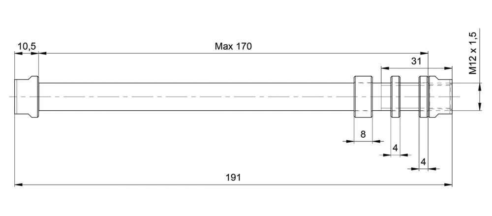 Garmin tacx® t1710 trainer-axle m12x1.50 per e-thru