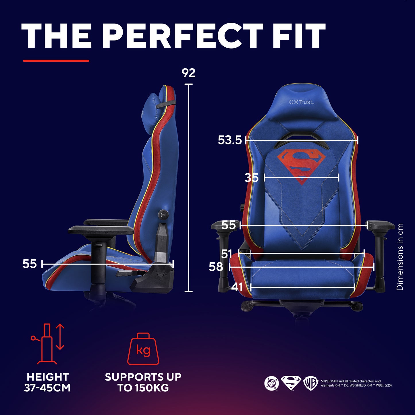 Trust GXT 721SM Ruya Pro Premium Comoda sedia da gaming (Blu Rosso)