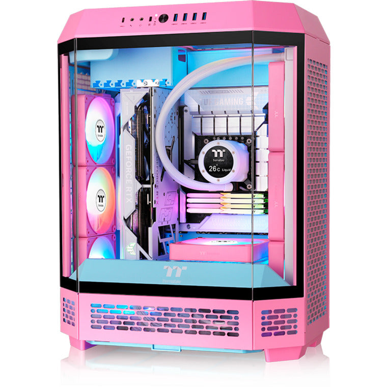 Thermaltake ct120 ex argb sync ventola di raffreddamento per PC rosa (pacchetto da 3 ventole) ventole per case (rosa, 3 pezzi, 120 x 120 x 25 mm, pwm)