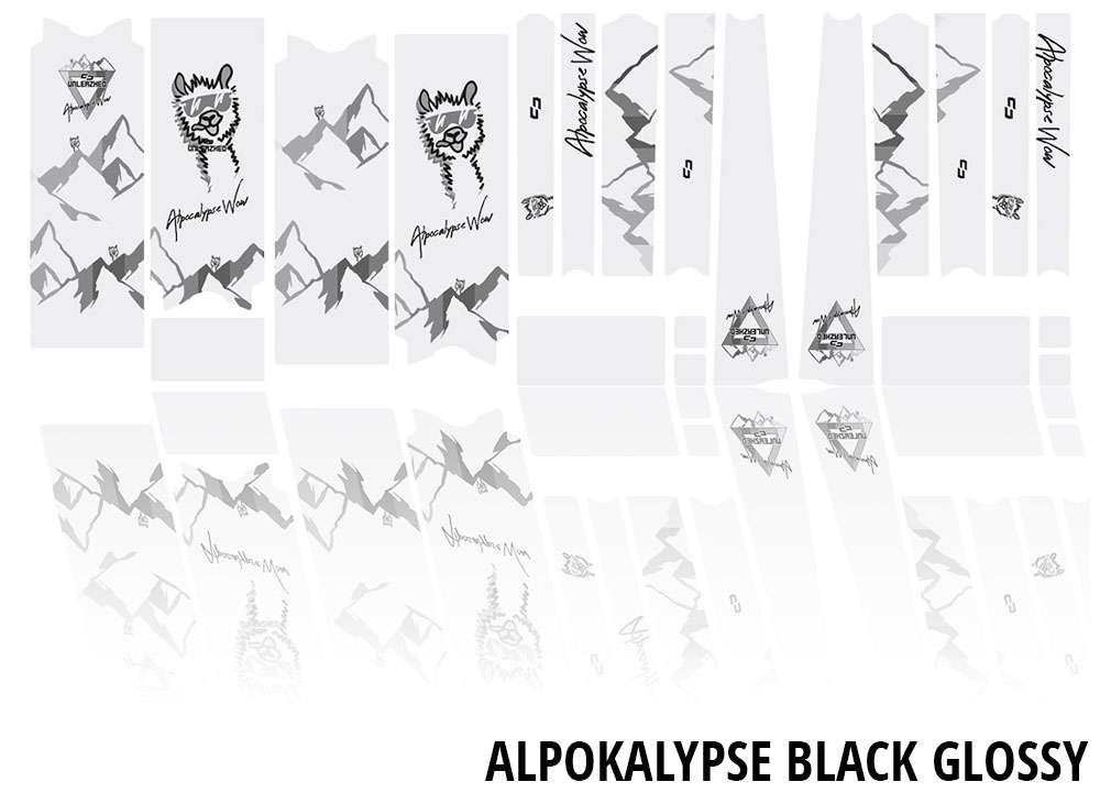 Unleazhed protector de cuadro antiarañazos para bicicleta gravel bpg01 alpocalypse negro