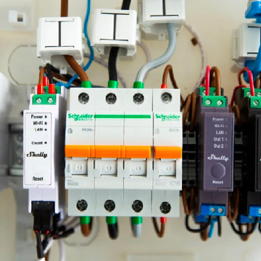 Dispositivo de medición Shelly pro 3em-120a v2 (blanco, lan, wifi, bluetooth)