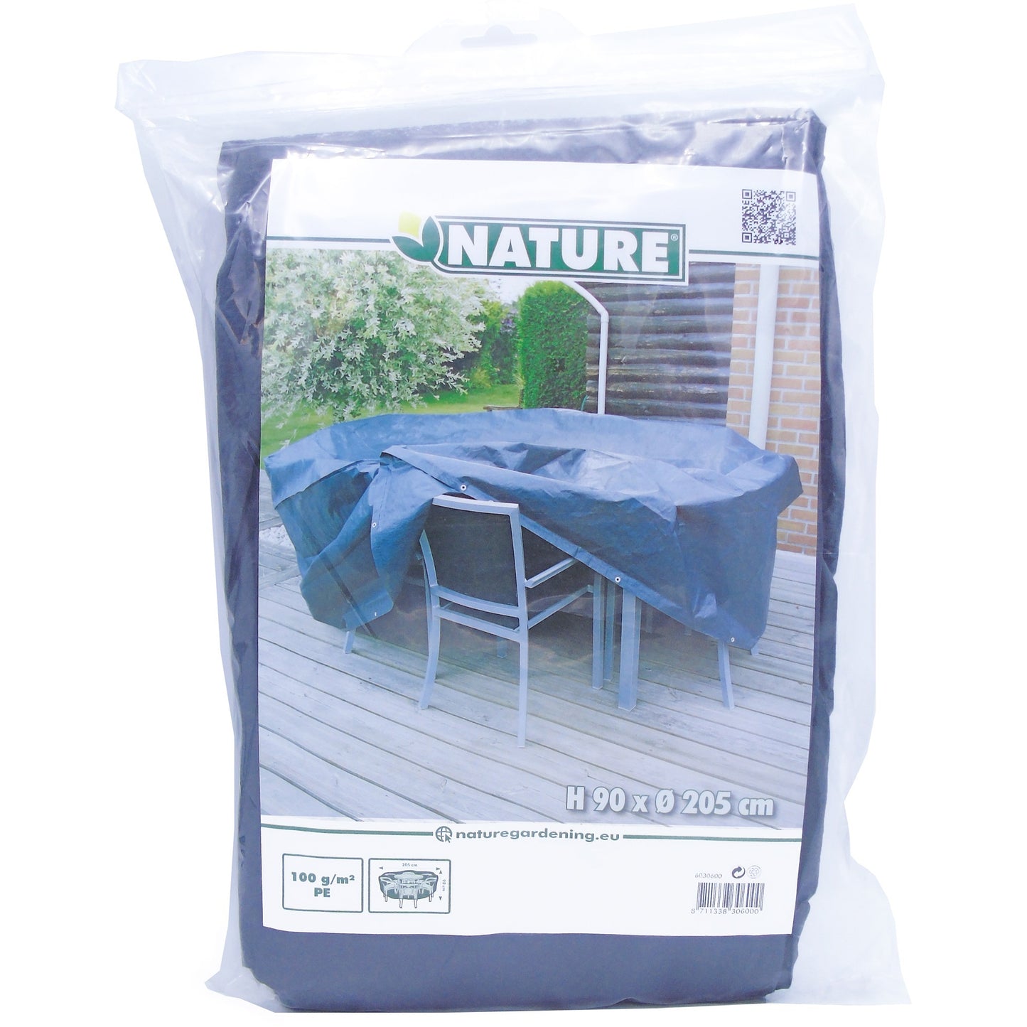 Coperchio di mobili da giardino naturale per tavolo e sedie rotonde