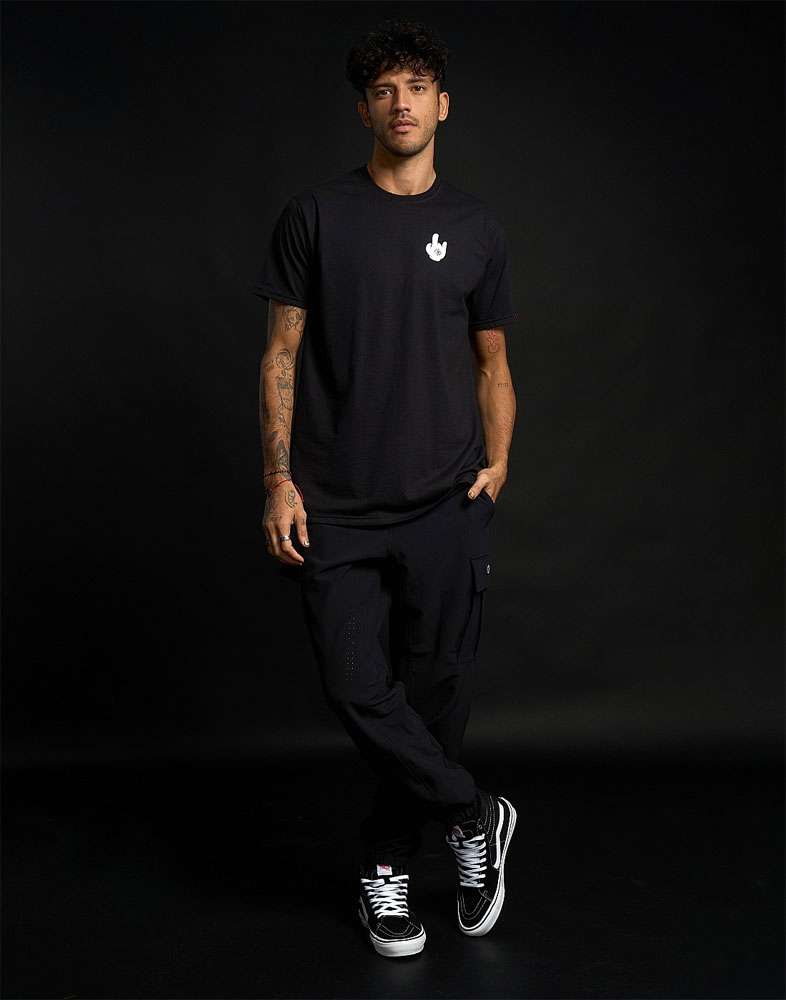 Los jinetes sueltos trituran negro - camiseta técnica