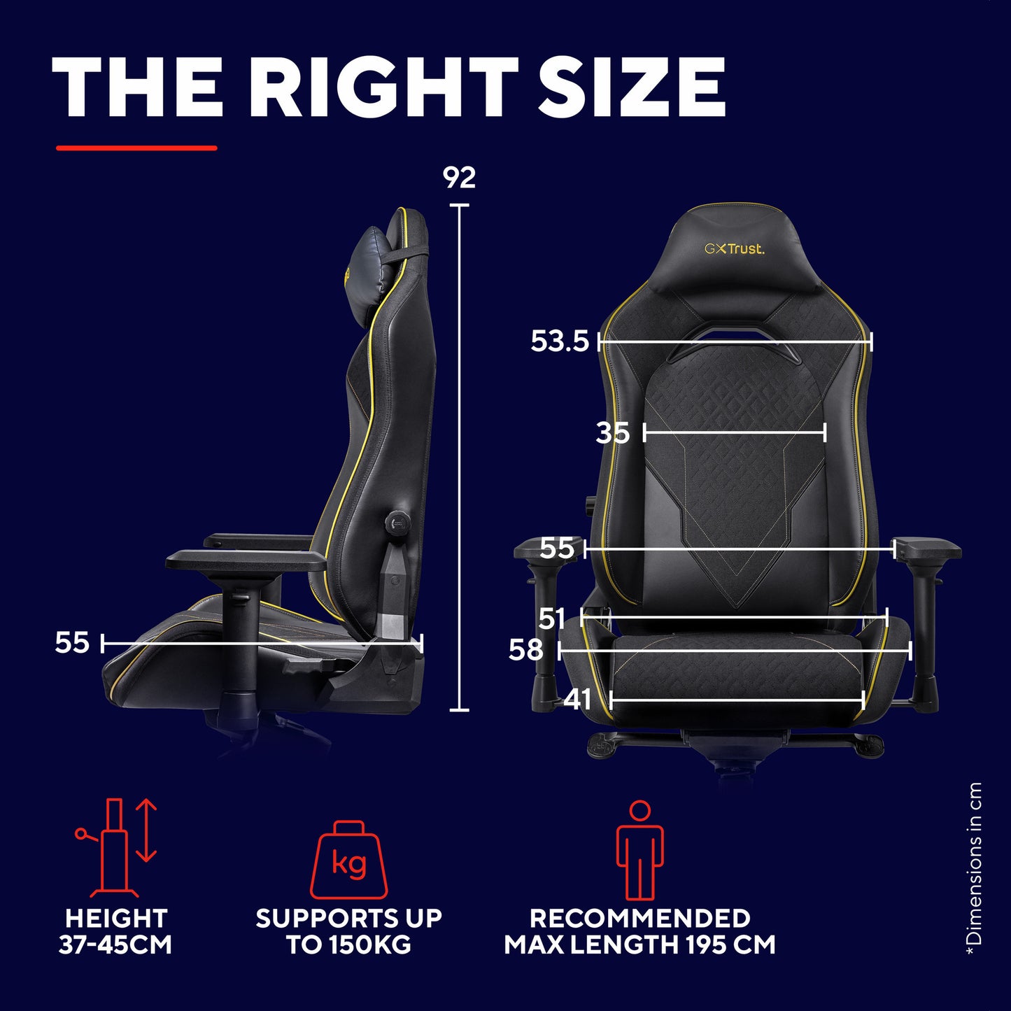 Trust GXT 721 Ruya Pro Premium Comoda sedia da gaming (Nero Giallo)