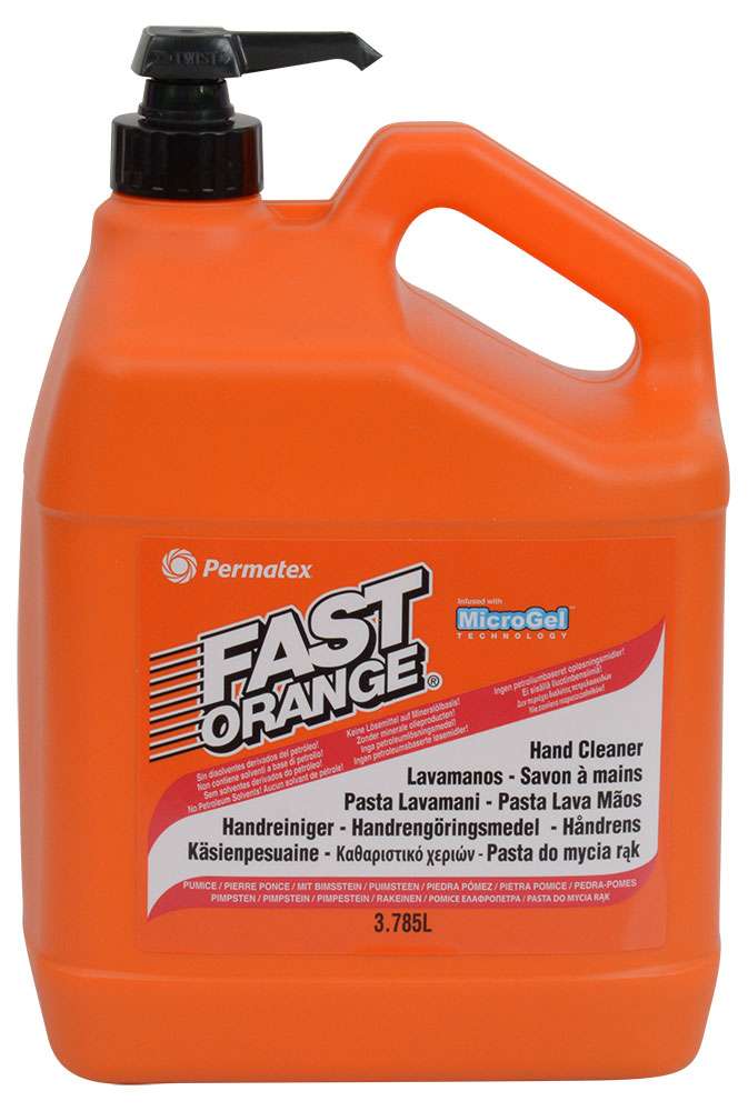 Detergente per mani Permatex fast arancione con pomice 3,8l