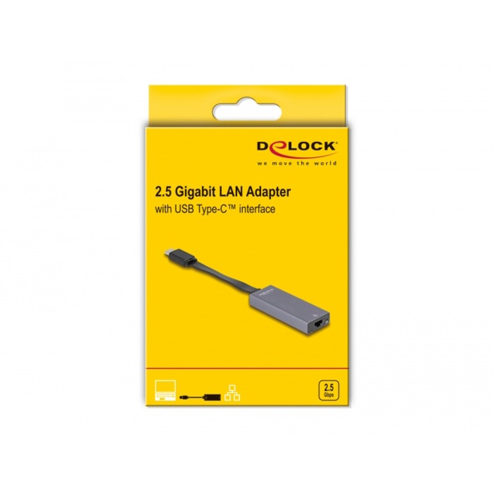 DELOCK USB-C> 2,5 gigabit Lan Slim