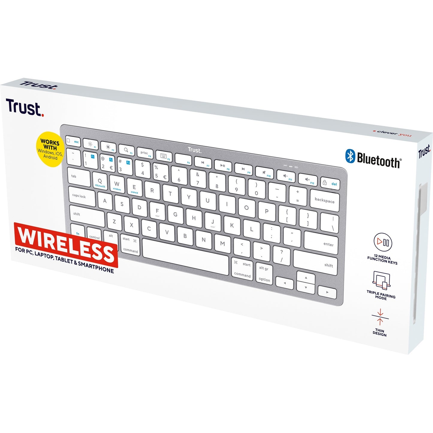 Fidati della tastiera bluetooth wireless