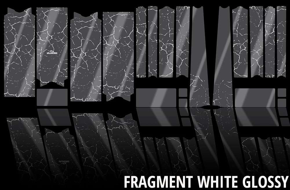 Unleazhed unscratch - película protectora de cuadro para bicicleta gravel bpg01 fragment white