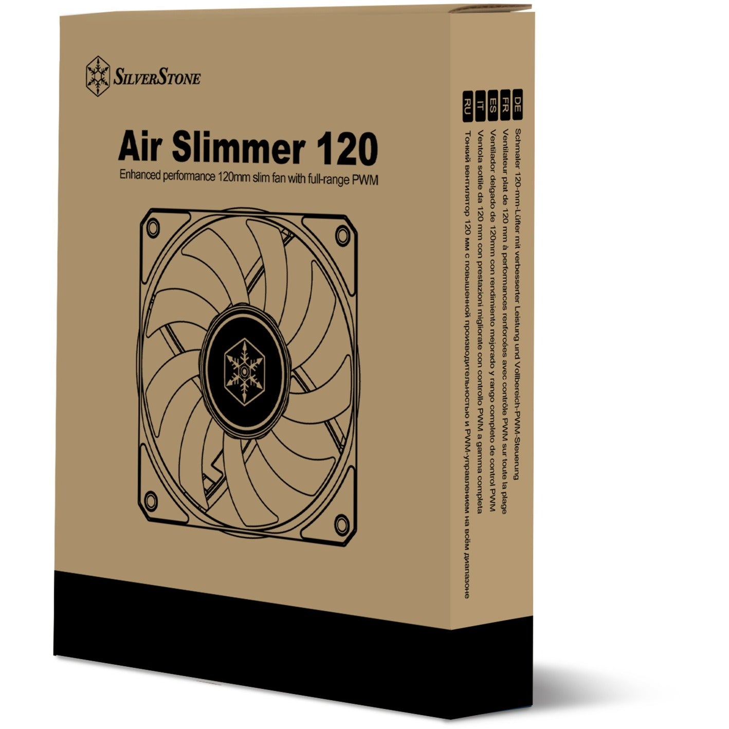 Silverstone air slimmer 120 case fan (zwart, 120 x 15 x 120 mm, pwm)
