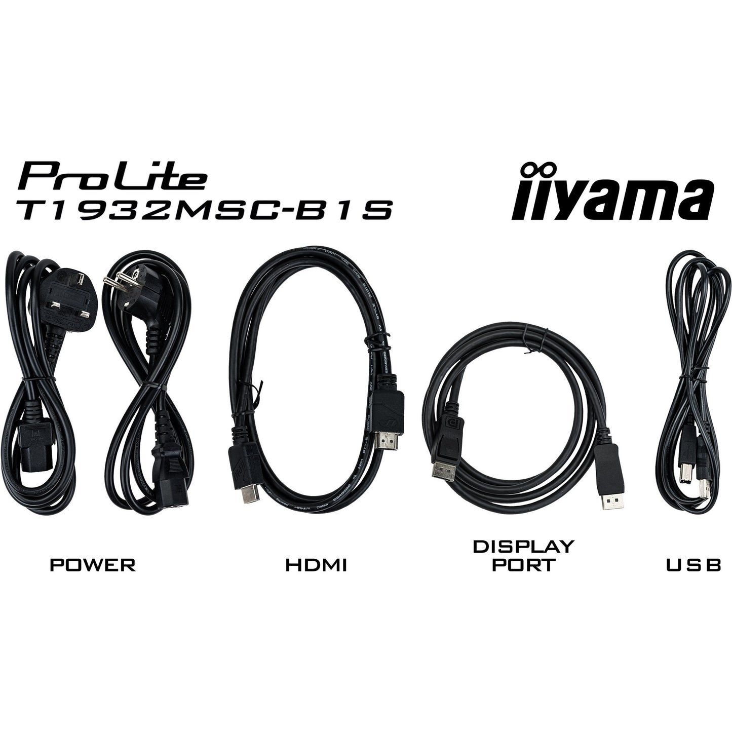 Iiyama prolite t1932msc-b1s 19 touchscreen monitor (zwart, hdmi, displayport, vga)