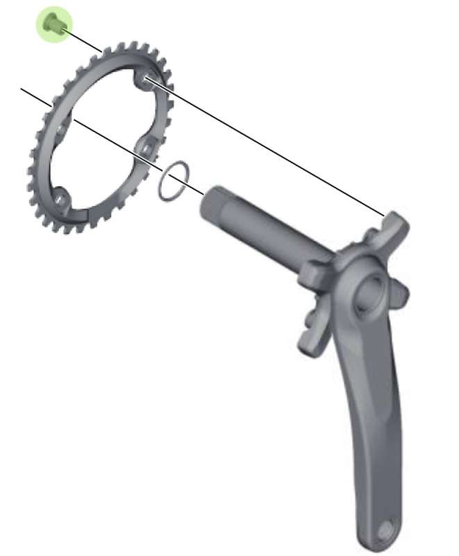 Conjunto de pernos superior de encadenamiento de Shimano M8X11.4 FC-M8000 (4º)