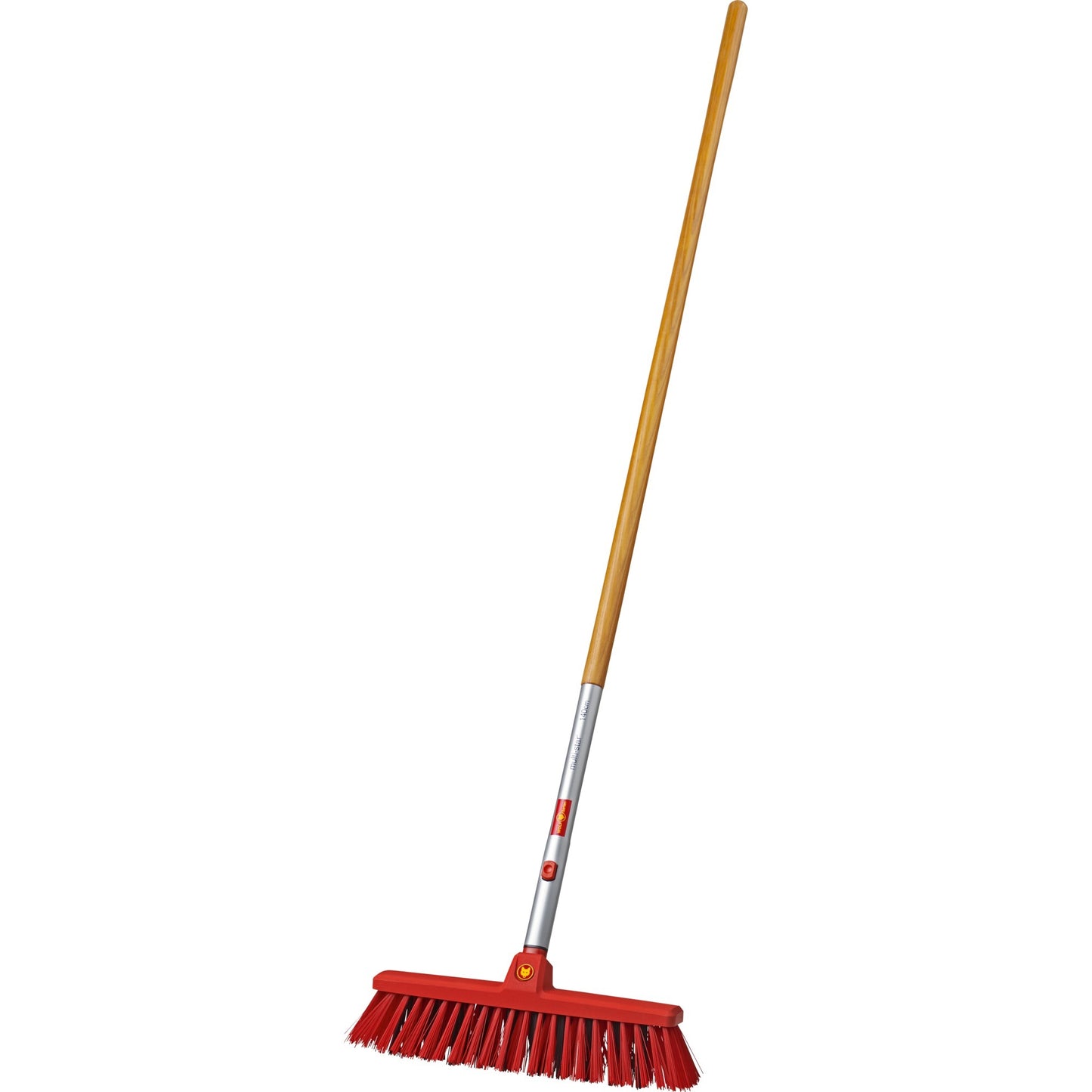 Wolf-garten straatbezem sb 400 m + essenhouten steel zm 140 set (rood houtkleur)