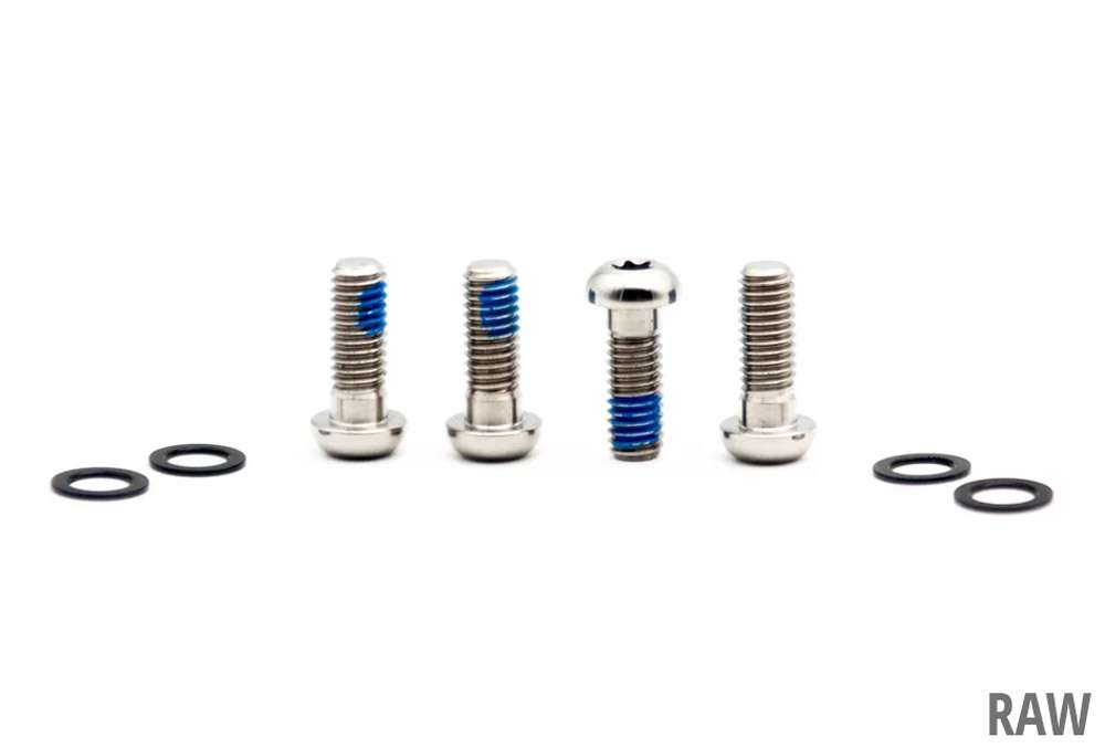 Juego de tornillos de titanio Oak Components m6x16 para adaptador de freno (4 piezas)
