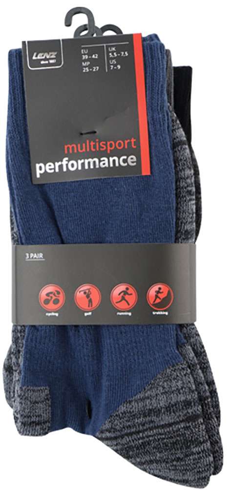 Lenz performance multisport - calzini (pacco da 3)