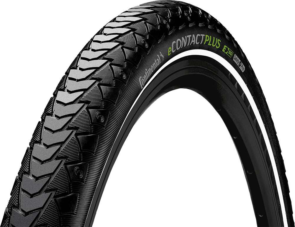 Continental Econtact más 20x2.00 Negro, Reflexión. E-Bike City + Cargo Band.