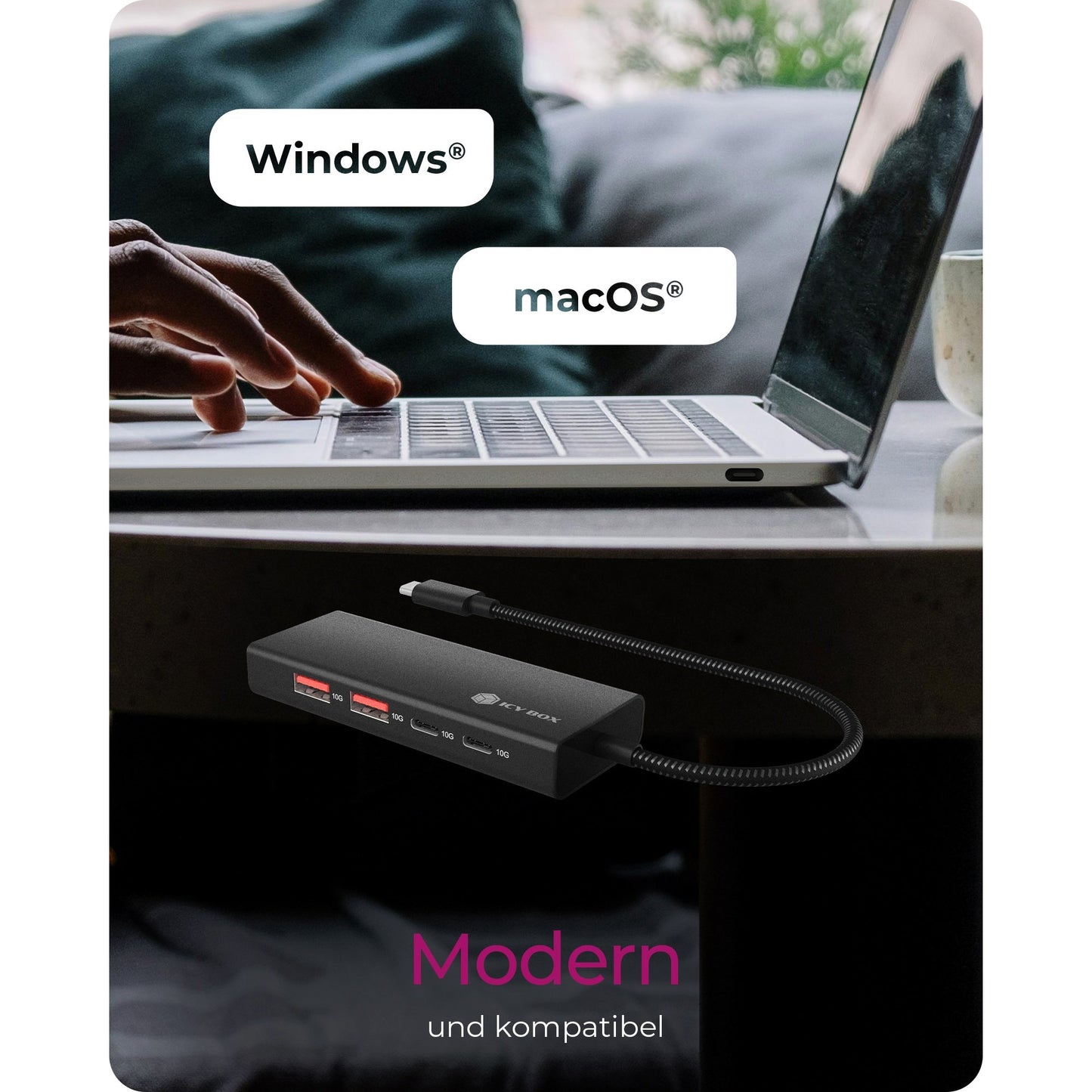 Caja de caja helada de 4 pies con USB-C 3.2 Gen 2