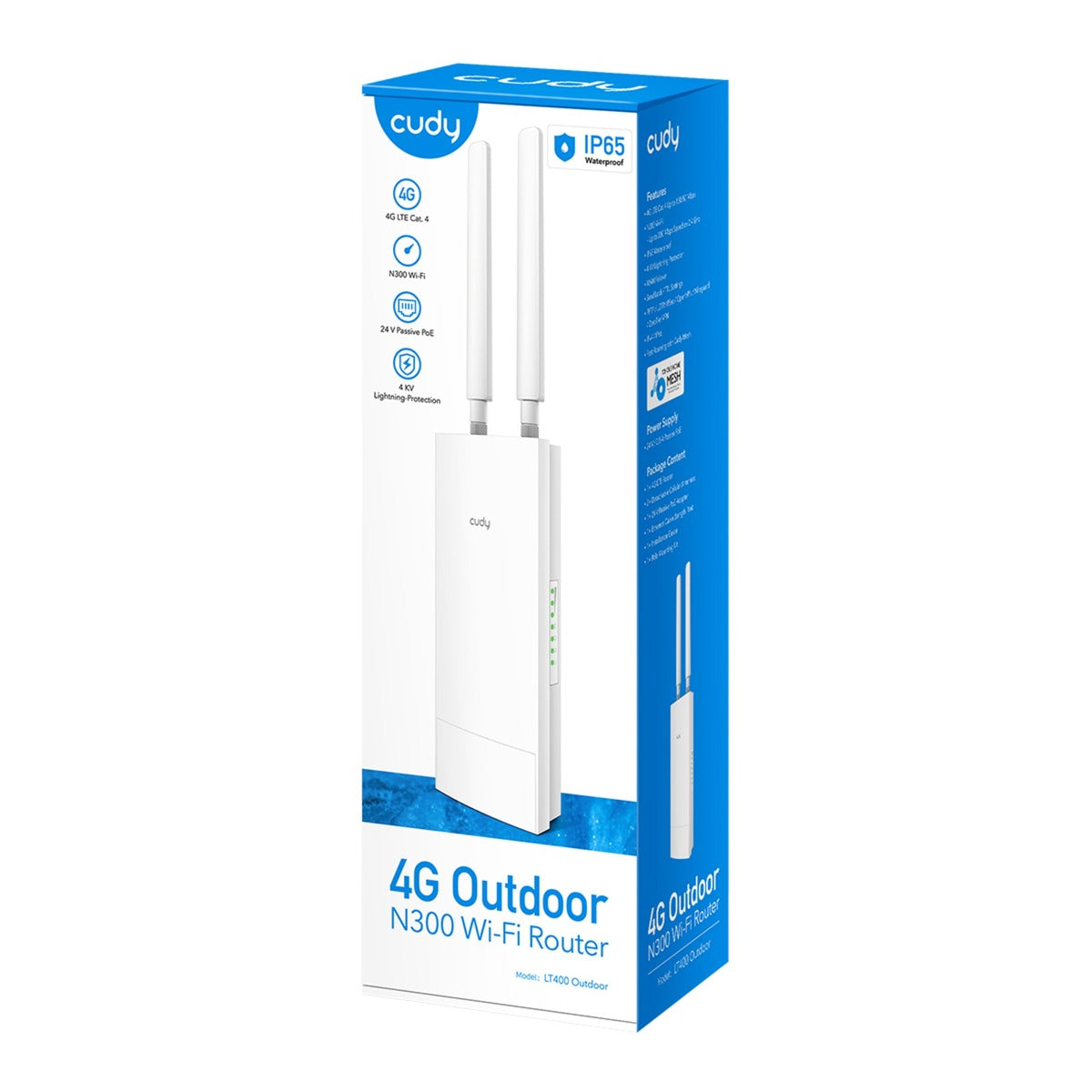 Cudy indoor outdoor 4g n300 wi-fi router (wit)