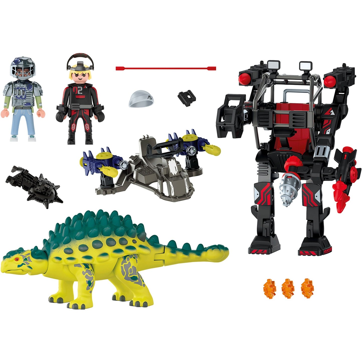 Playmobil dino rise - saichania: verdediging van de vechtersbazen constructiespeelgoed (70626)