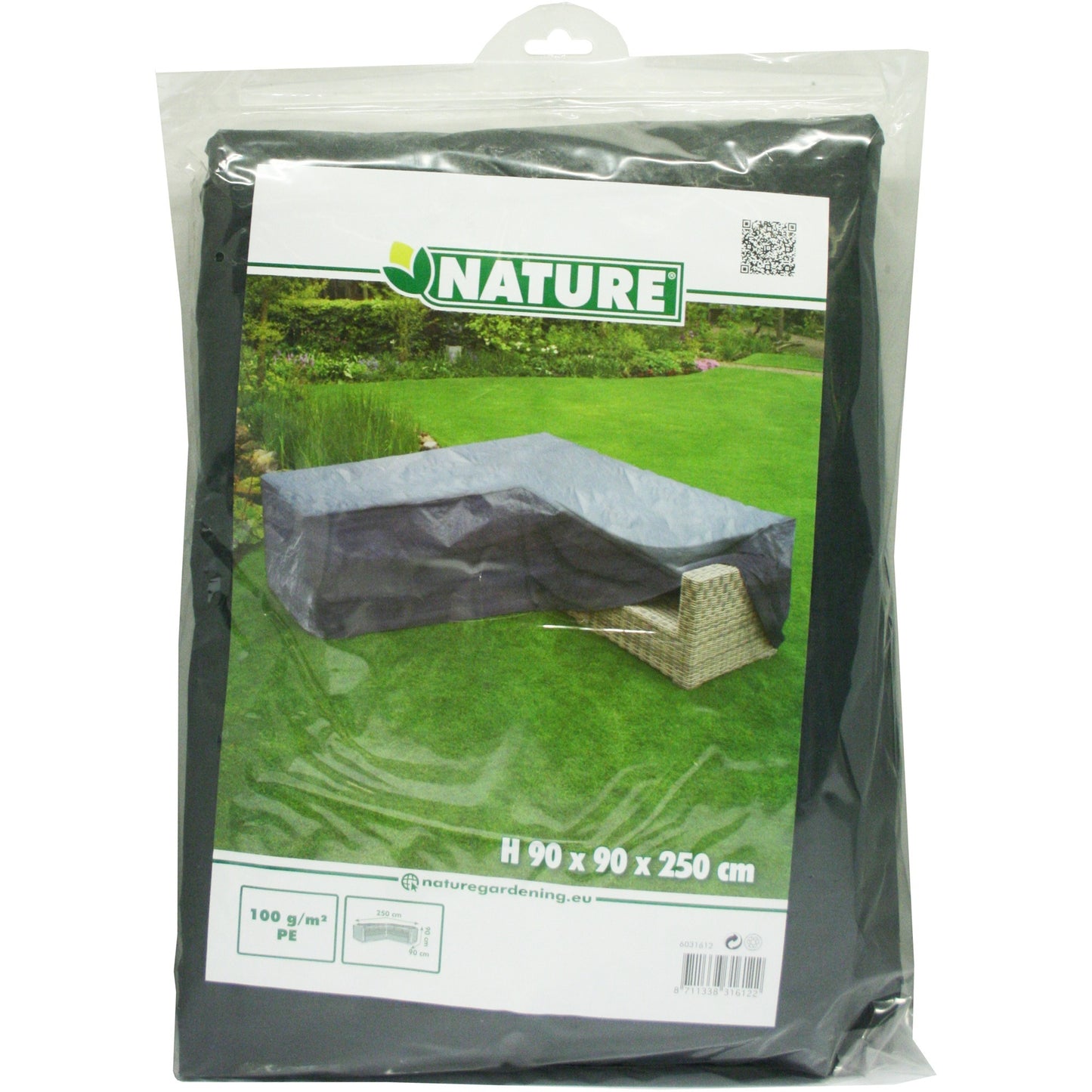 Copertura per mobili da giardino naturale per lounge set a L