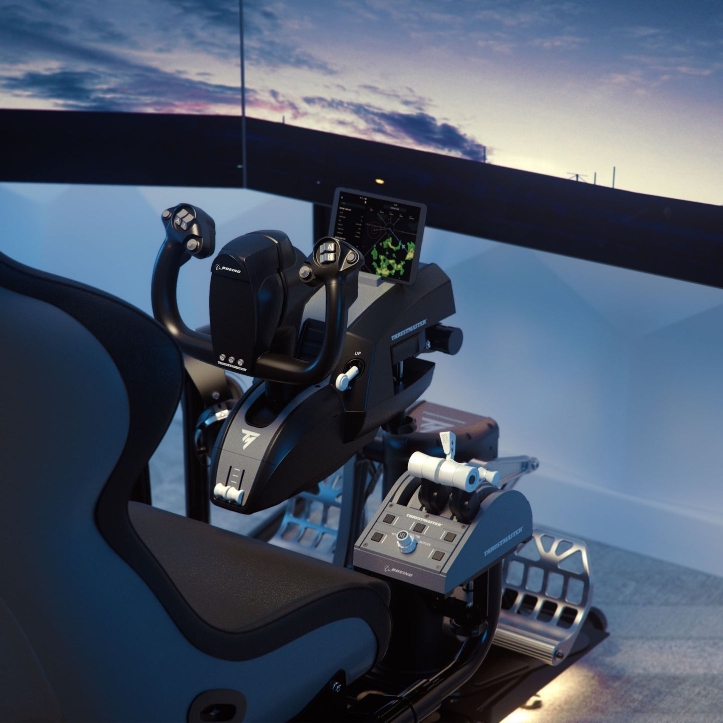 Thrustmaster tca yoke pack boeing edition gaming set (zwart grijs, pc, xbox one, xbox series x|s)