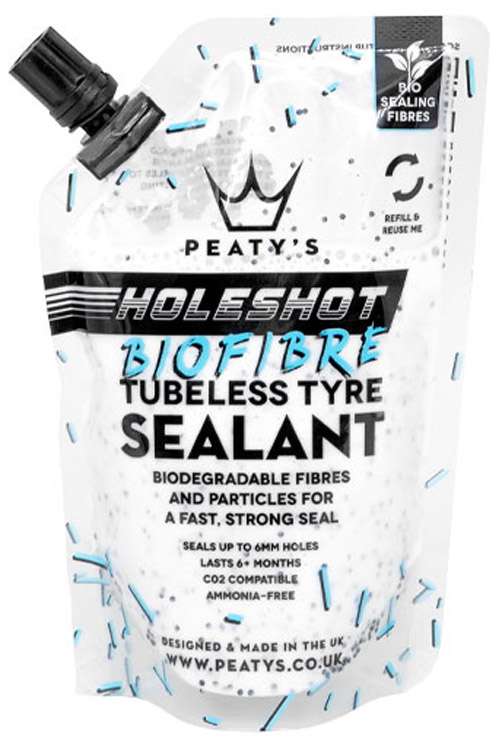Sellador de neumáticos sin cámara de biofibra Holeshot de Peaty