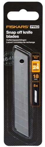 Coltello a scatto di ricambio Fiskars carbonmax | 18 mm | 5 pezzi | 1027232 - 1027232