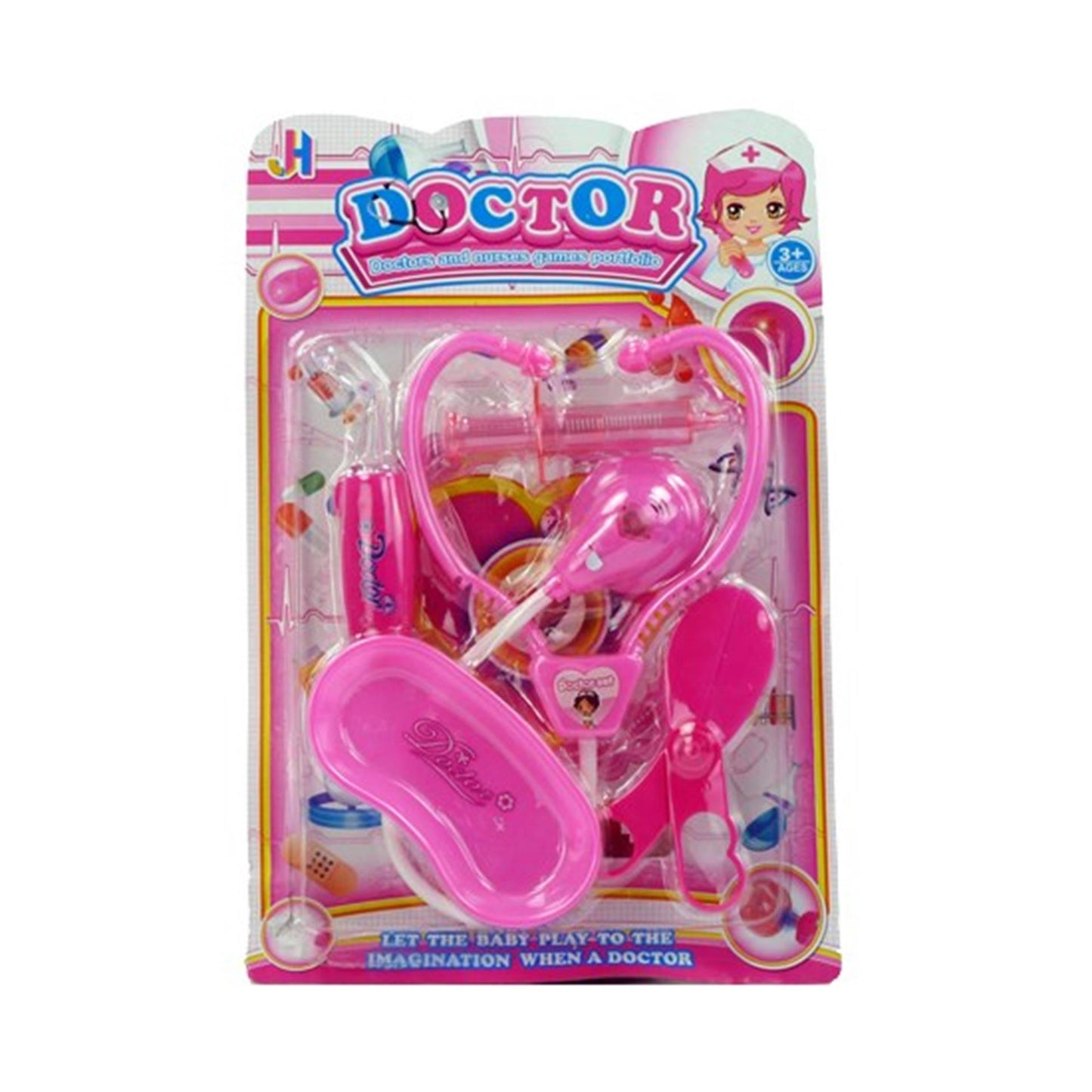 Set de médico Aro con luz y sonido rosa.