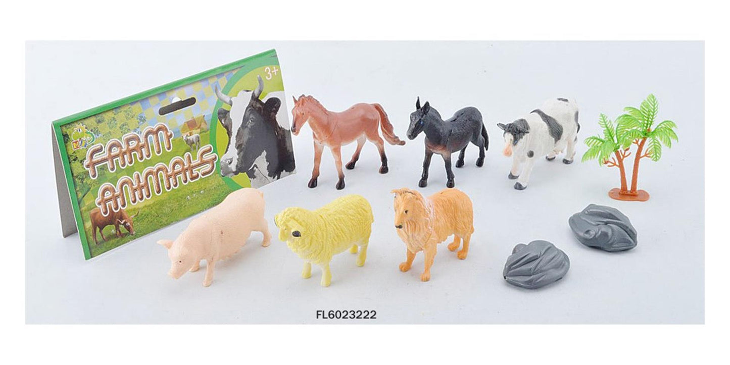 Aro animales de granja en bolsa 9 piezas