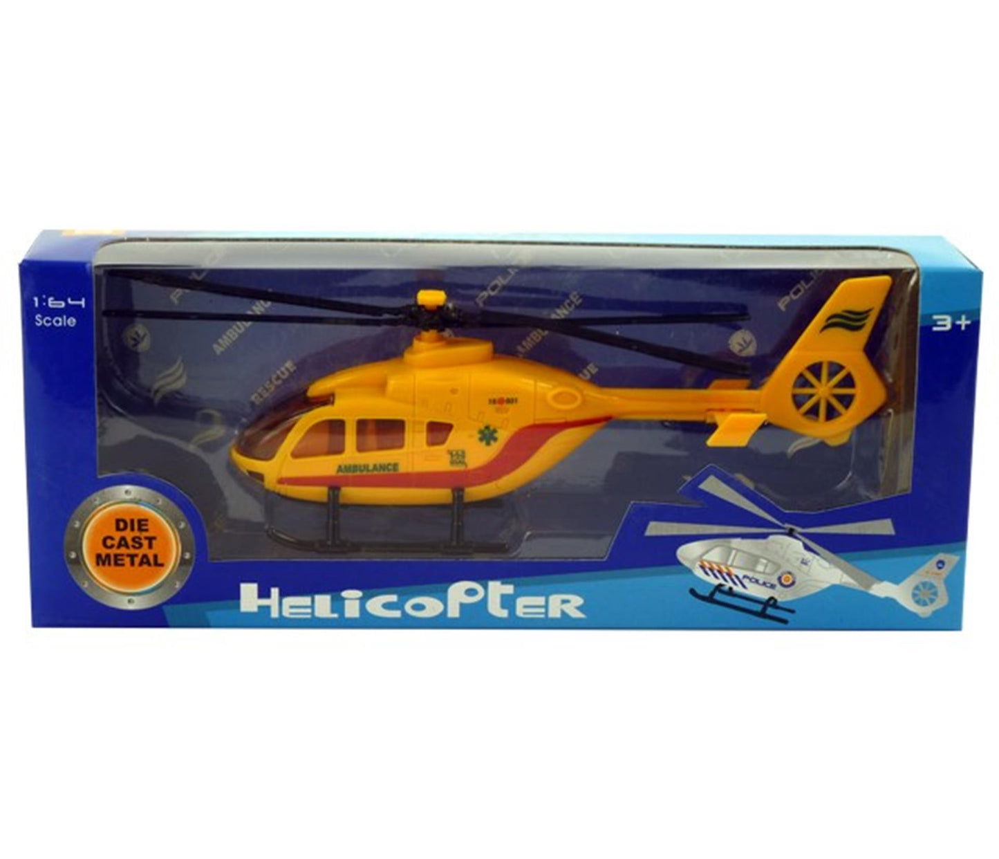 Helicóptero traumatológico Aro 1:64 amarillo