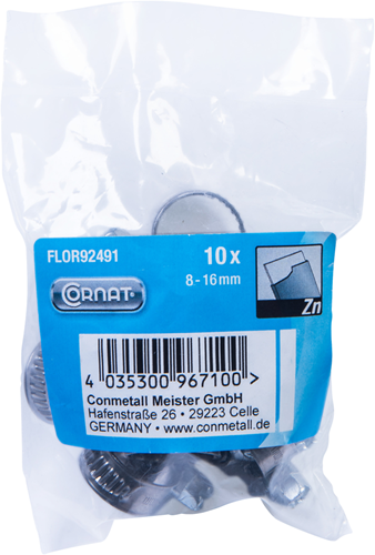 Anillo tensor Cornat 8-16mm (10uds) acero inoxidable - flor92491