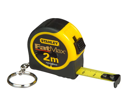 Stanley utensili manuali fatmax metro a nastro 2 m portachiavi - fmht1-33856
