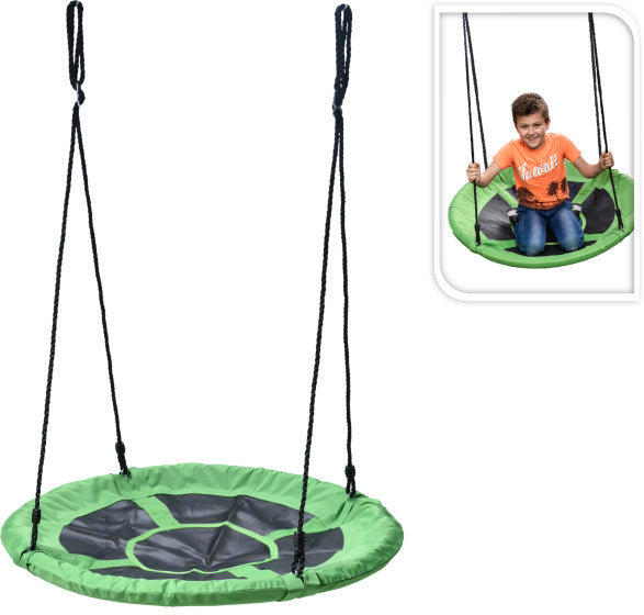 Swing de nido gratis y fácil Ø100 cm negro verde
