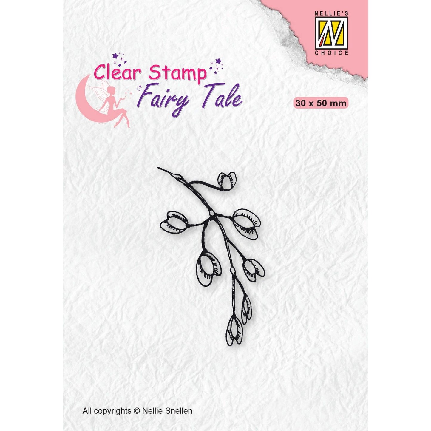 La scelta di Nellie • francobolli trasparenti da favola, ramo fiorito