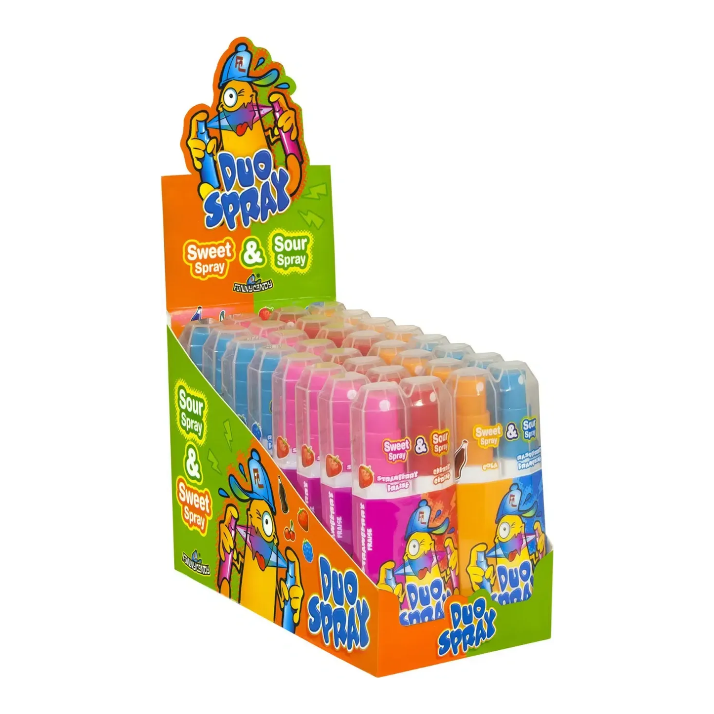 Funny candy funny duo sprays sour sweet (16 stuks)