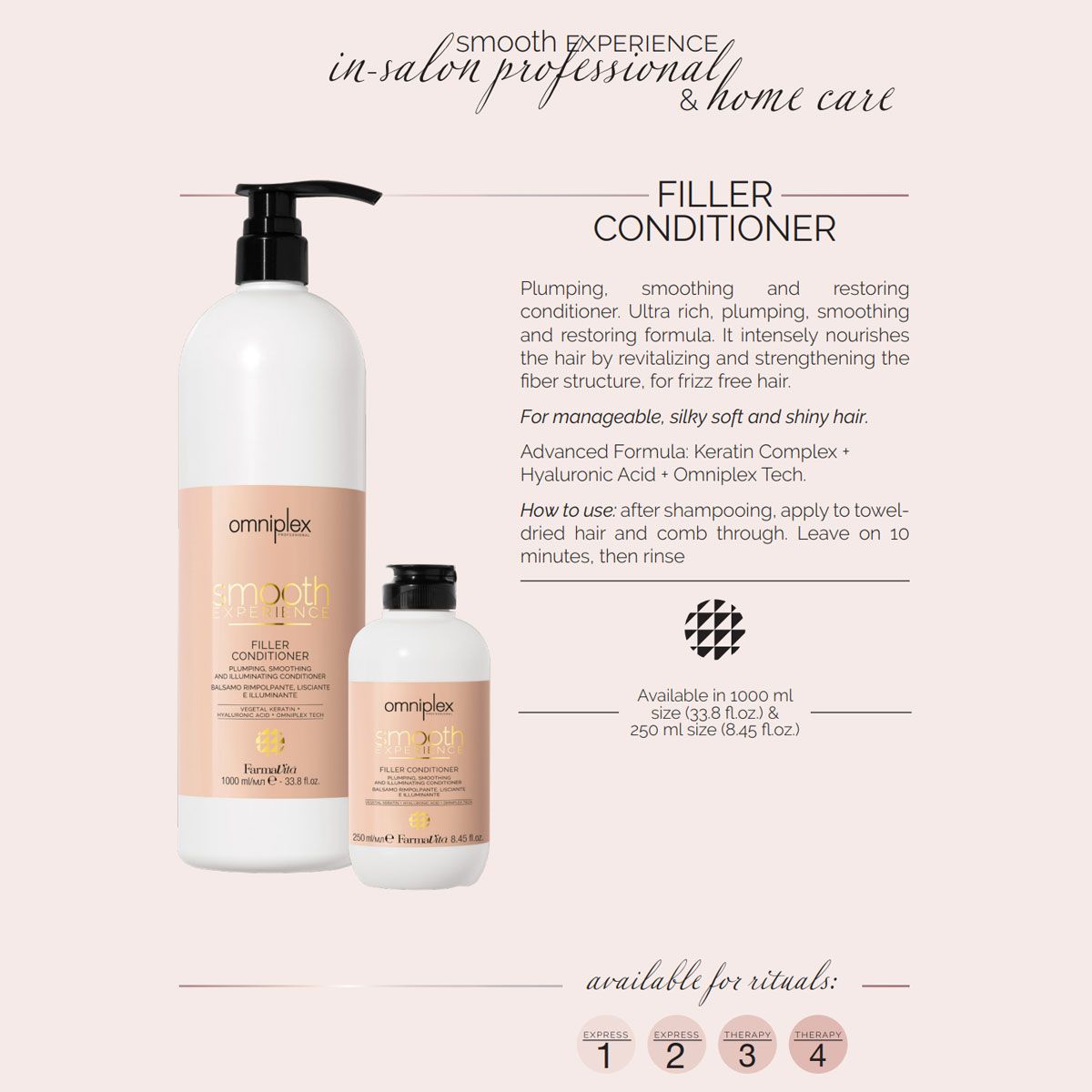 Farmavita omniplex smooth experience filler conditioner 1000ml