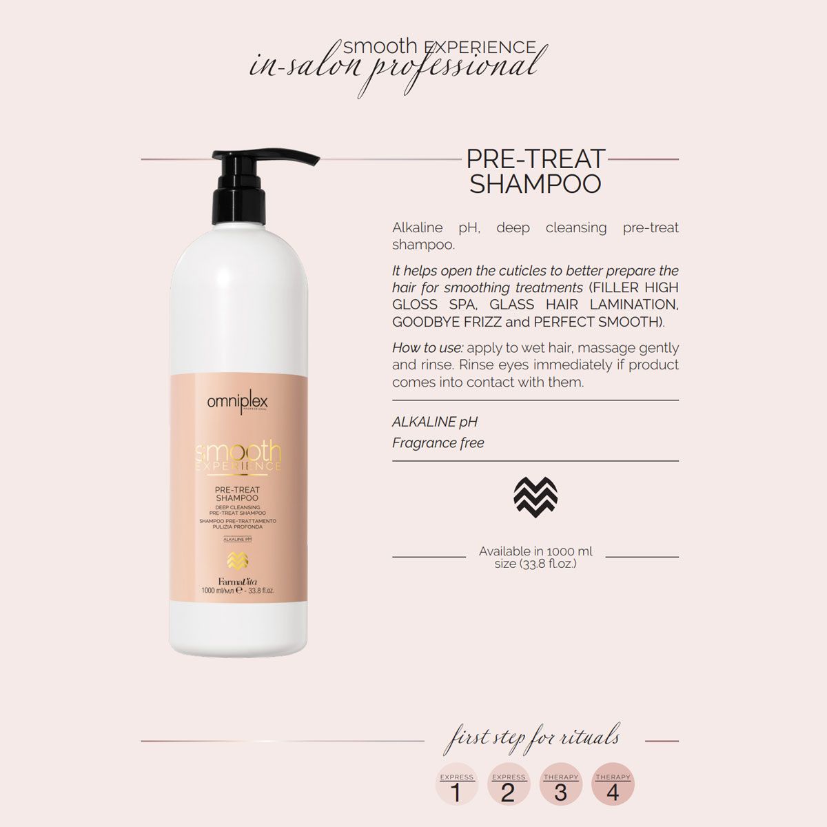 Farmavita omniplex smooth experience shampoo pre-trattamento 1000ml