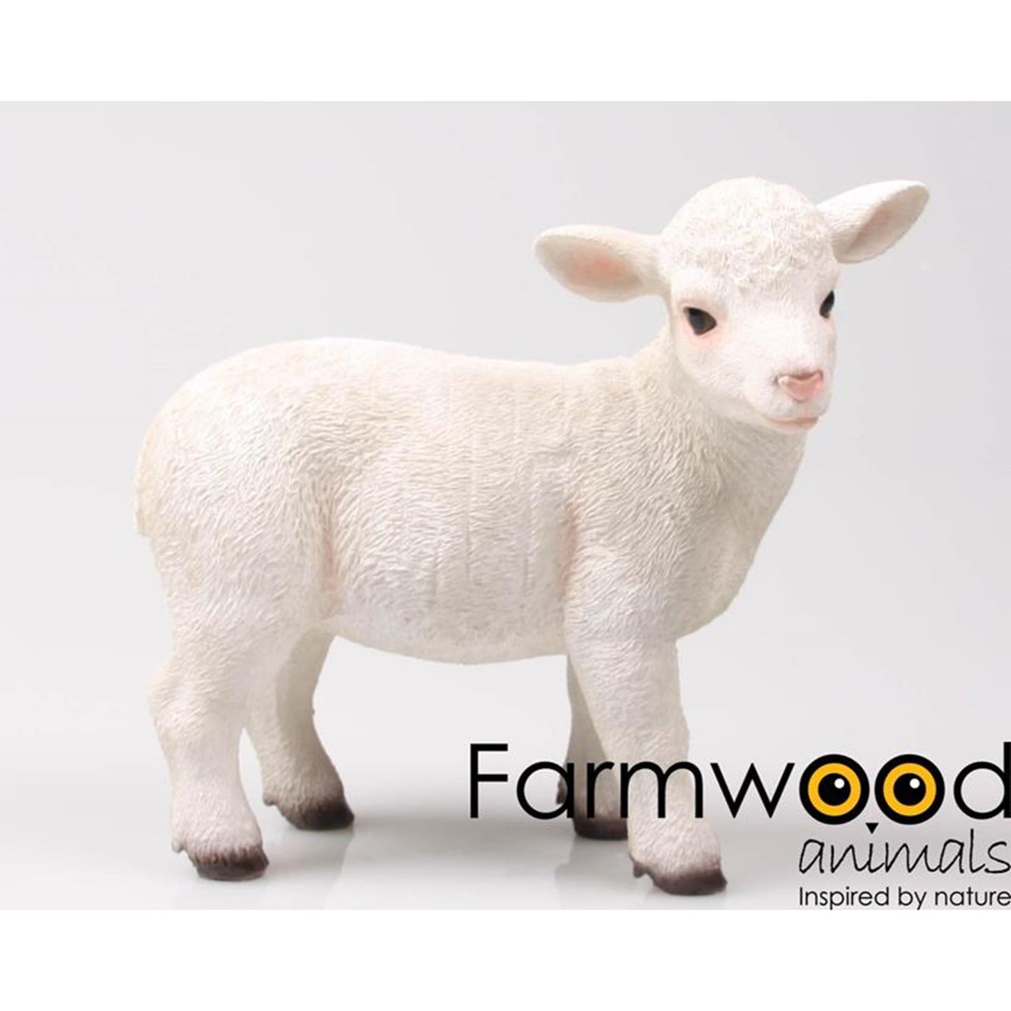 Estatua de jardín animales Farmwood cordero de pie 21,5x11x19,5cm