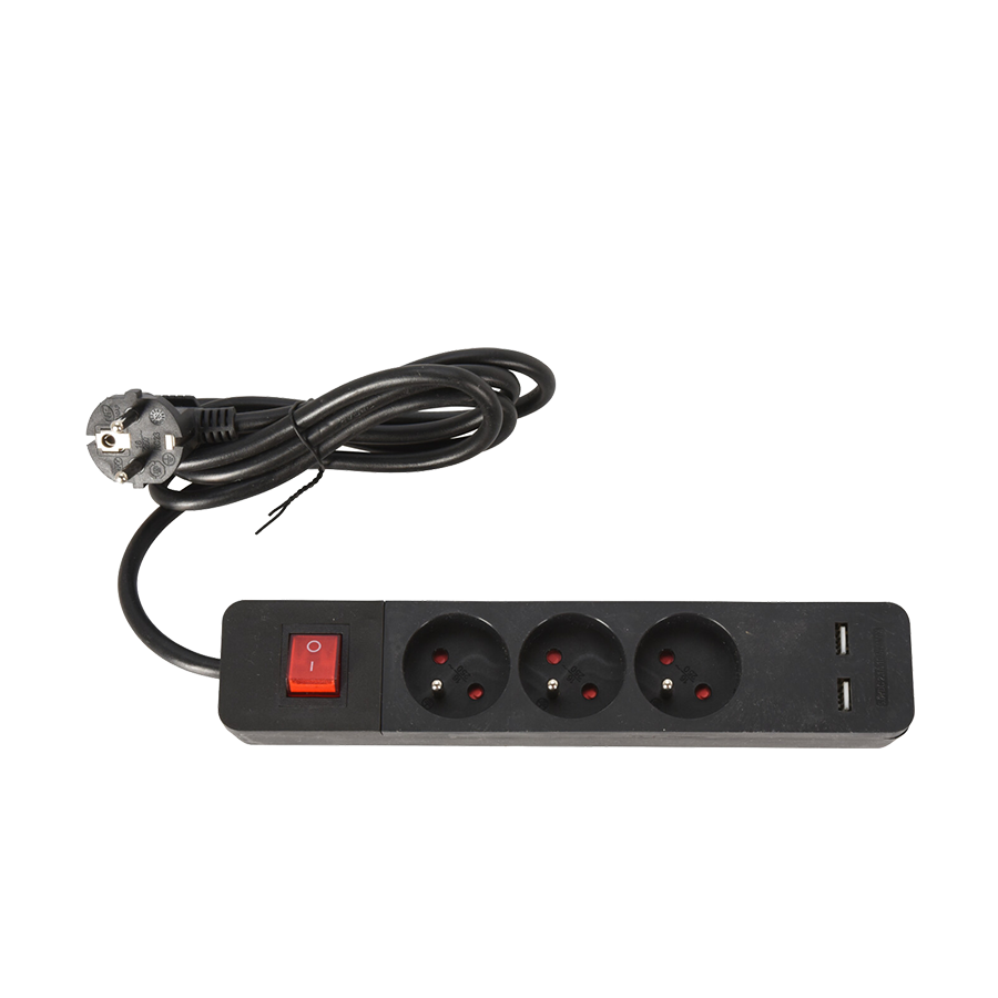 Toma de control Fx 3 vías USB negro 140 cm