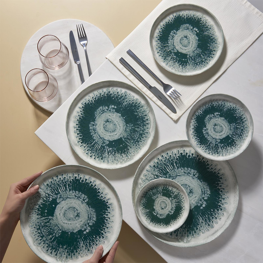 Servizio tavola Güral Green Drop 24 pezzi