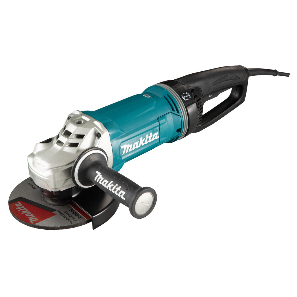 Makita ga7071x1 | amoladora angular | 230v | 180 mm | 2800 vatios con interruptor de bloqueo | mango en D - ga7071x1