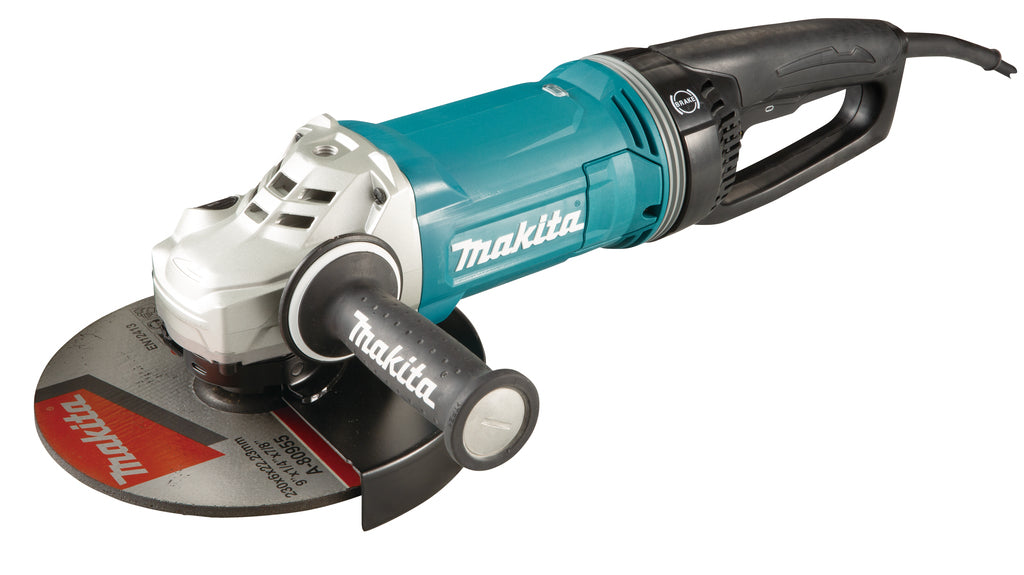 Makita ga9071x1 | smerigliatrice angolare | 230v| 230 mm | 2800 Watt con interruttore di blocco | con maniglia a D - ga9071x1