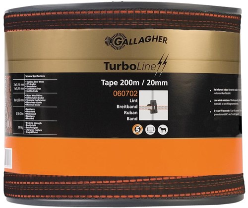 Nastro Gallagher turboline 20mm terra 200m - 060702 060702